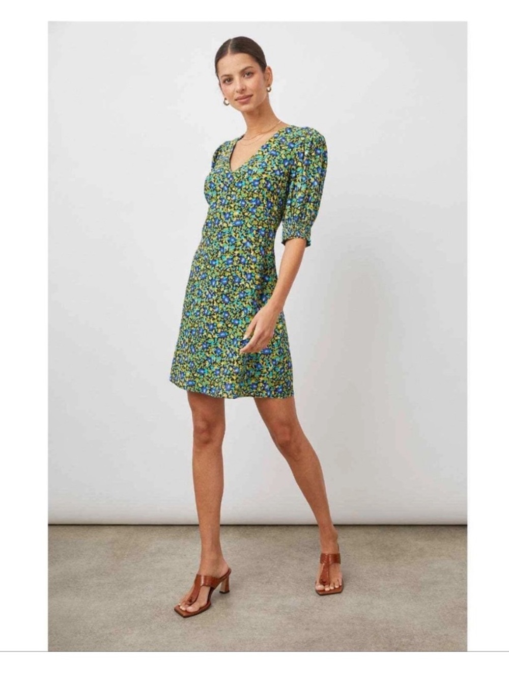 Rails Roma Mini Dress Abstract Garden Floral Print